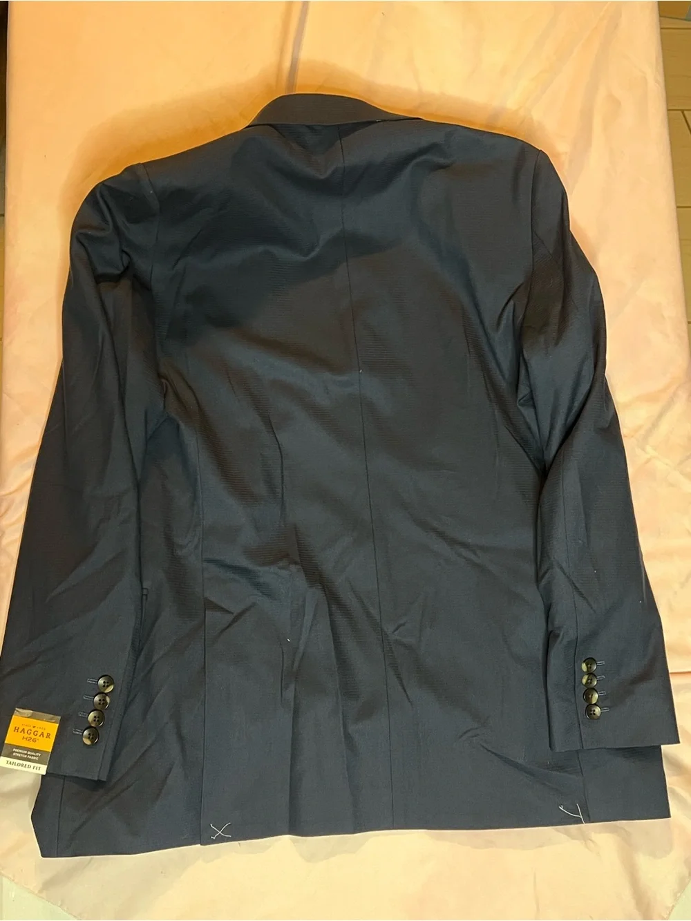 NWT Haggar H26 Men's Tailored Fit Stretch Suit Jacket - Blue 36R